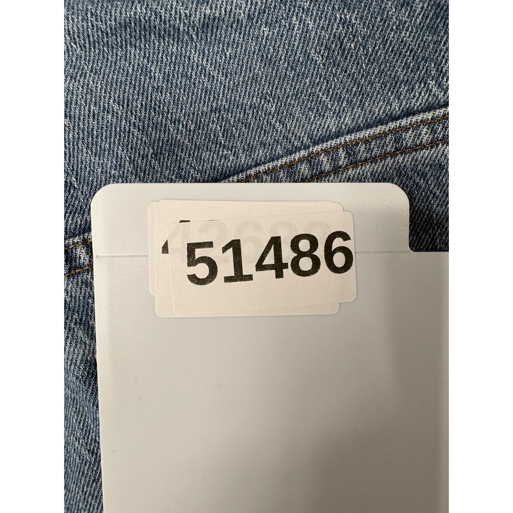 Madewell Perfect Vintage Straight Jeans Womens 23 High Rise Blue Raw Hem Crop - Picture 13 of 13